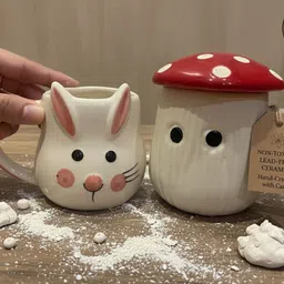 kalakosh enterprises Kawaii Ceramic Coffee Set for Home Decor, Office Use, & Gifting Ceramic Coffee Mug image 4