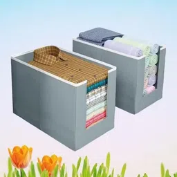 divine Nylon Shirt Stacker Clothes Organizer Non Woven | Solid Color & Foldable Non Woven Storage Basket-picture-34