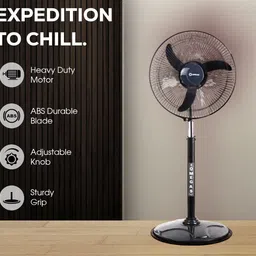 omega's BULLET Hi speed 16 inch | Rust Free | Aerodynamic Blades with 24 Months Warranty Ultra High Speed 400 mm Pedestal Fan image 2