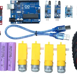 khurafatilabs DIY Robot Car Kit with Arduino uno, Sensors and Batteries Educational Electronic Hobby Kit-picture-22
