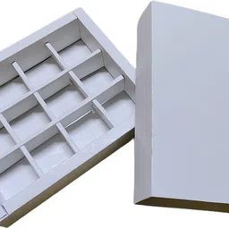 belcorr Cake Box Paper White 12 Cavity Gift Box ; Size - 20x16x4 cms Packaging Box-picture-25