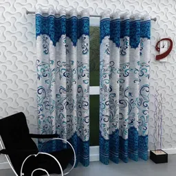 panipat textile hub 153 cm (5 ft) Window Polyester Semi Transparent Curtain (Pack Of 2)-picture-12