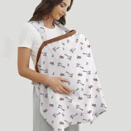 mom's home Organic Cotton Muslin Washable Breast feeding Maternity Apron Cover for Mothers Feeding Cloak-picture-20