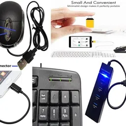 ANJO WiredKeyboard&Mouse-Pad-Hub3-Cleanr-OTGCM-Ext-LED-Skin-15.6iScrn&KeyGuard&Sleeve Combo Set image 3