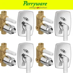 parryware Crust concealed Diverter Body with Concealed Upper Part set of 4 pic 023 Crust Diverter with upper trim | Hot and Cold water Mixer | Complete set Diverter Faucet-picture-17