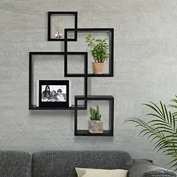 woodinzo Wooden Interlock MDF Wooden Shelf | Wall Mount MDF (Medium Density Fiber) Wall Shelf image 3