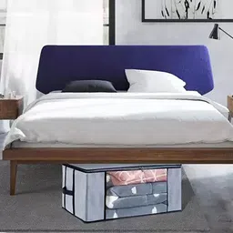 SH NASIMA Blanket Cover With A Large Transparent Window And Side Handles|Blanket SOILED Cotton Laundry Bag image 3