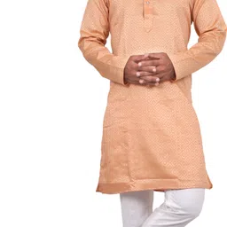 monjecad Men Jacquard Kurta Pyjama Set-picture-12