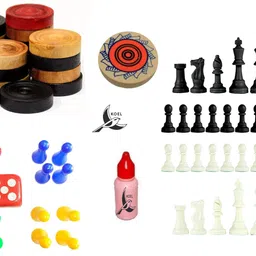 Jumbo Chess Pcs| Wooden Carrom Coin | Sticker Carrom Powder Ludo Token 25mm Dice 10 cm Chess Board-image-21