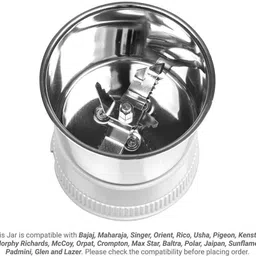 daiichi Small Jar Chutney Jar 2 Locks, 6 Teeth Coupler, Suitable for JMGs Mixer Juicer Jar image 2