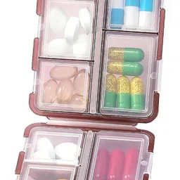 indirocks 7 Days 10 Compartment Supplement Medication Holder Travel Pill Organizer-9.5x2.5x3 Cm Pill Box-picture-39