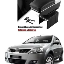 Universal Car Armrest Center Console Pad,PU Leather Car Armrest Seat Box Cover Protector Protects from Dirt,Damage,Pet Scratches,Old Damaged Consoles (Black) A113 Car Armrest-image-86