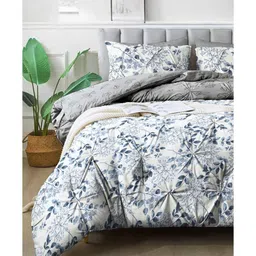 the white moss Hannah Pleat Pinch luxurious AC Single Comforter with One Pillow Cover image 2