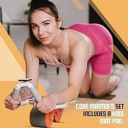 cropdak Roller Wheel Exercise with Elbow Support, Automatic Rebound Abdominal Wheel Ab Exerciser image 5