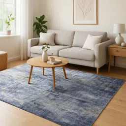 obsessions Blue Abstract 4x6 Feet Machine Made Carpet-picture-15