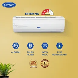 carrier 1 Ton 3 Star Split AC- White image 4