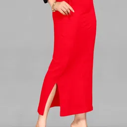 SCUBE DESIGNS Women Saree Shapewear Red (S) Lycra Blend Petticoat-picture-26