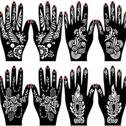 bittu creation MENDI_F047 MENDI_F047 Hand Mehndi Stencil Stencil-picture-20