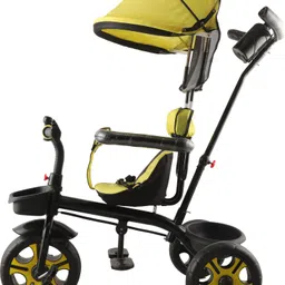 maaluv Tricycle Canopy Dual Storage Basket_Bottel_Parental Handle Control Safety Guardrail Comfort Seat_Model ML 401_for Kids|Boys|Girls Age 2-5 Years Tricycle image 3