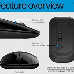 sohil HPZ3700 Wireless Right Handed Hybrid Mouse image 4