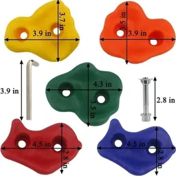 charming treasures Multisize Rock Climbing Holds Play Set for Kids, Adult Climbing Hold image 3