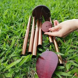 bhumitul Golden Metal Wind Chimes with 6 Tubes Steel Windchime-picture-38