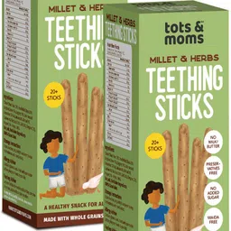 tots and moms Teething Sticks - Millet & Herbs | Baby Finger Foods 300 g-picture-22