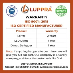 flipkart perfect homes Round Bathroom Decorative LED Touch Sensor Living Room Bedroom & Office Bathroom Mirror image 2