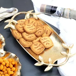 amaya decors Gold Leaf Aluminium Tray image 1