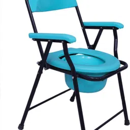 sonvi surgical Western Toilet Seat Anti Skid Commode Chair (Green, Black with stick) Commode Shower Chair image 2