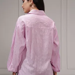 tokyo talkies Women Regular Fit Self Design Spread Collar Casual Shirt image 2