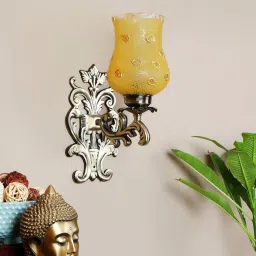 eliante by jainsons lights Claude Gold Aluminium Wall Sconces image 1