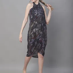 Claura Abstract Printed Swimwear Cover Up Sarong image 4