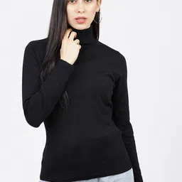 Tokyo Talkies Women Black Solid Sweater-picture-13