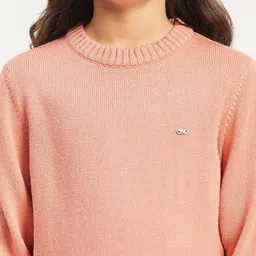 Purple United Kids Round Neck Acrylic Pullover image 2