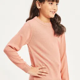 Purple United Kids Round Neck Acrylic Pullover image 5