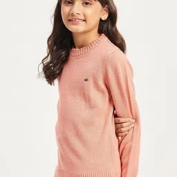 Purple United Kids Round Neck Acrylic Pullover image 3