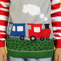 Nauti Nati Boys Graphic Printed Acrylic Pullover Sweater image 2