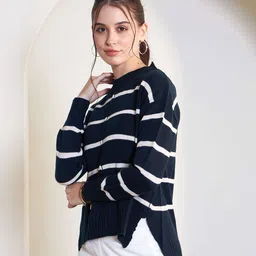 SALT ATTIRE Striped Long Sleeves Pullover image 3