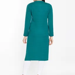 KEIKO Floral Printed Mandarin Collared Kurta image 5