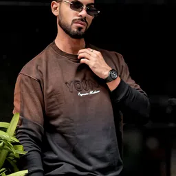 Maniac Men Typography Printed Round Neck Long Sleeves Sweatshirt image 3