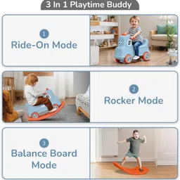 r for rabbit Rock N Ride Push Ride-on for Kids with Injury Free Round Edges and Silent Wheels Rideons & Wagons Non Battery Operated Ride On image 2