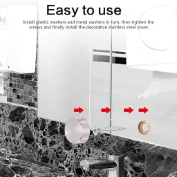 Alpha 18mm Screw Covers Caps Decorative (Solid Brass Construction) Mirror Screws Fasteners, 18mm Dia, Brushed Stainless Steel image 4