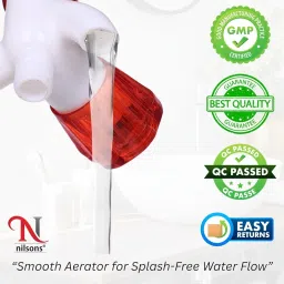 Nilsons Two Way Bib Cock for Washing Machine & Garden | Heavy Duty PVC Plastic Tap with Dual Outlet & Red Handle | Wall Mounted Water Tap for Bathroom & Balcony – 1 PC image 3