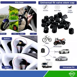 WAICO 9 in 1 Universal Tubeless Tyre Puncture Kit | with Air Pressure Guage, Tools, Plier, Knife, Etc | Emergency Flat Tire Repair Tool Set for Car, Bike, SUV, & Motorcycle. image 3