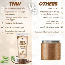 TNW-The Natural Wash Exfoliate Coffee Coconut Scrub For Face & Body, De Tan Removal, Blackhead Remover, Remove Dirt & Dead Skin From Neck, Knees, Elbows & Arms | Suitable for All Skin Types 100g image 5