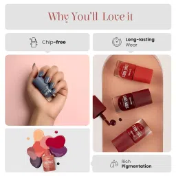 MARS EURO Nail Lacquer | Glossy Gel Finish | Rich Pigmentation | Chip Free | Quick Drying Formula | Long Lasting Nail Polish for Women (3 * 6.0 ml) (SET-03) image 4