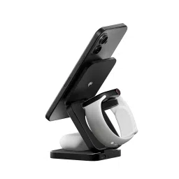 DailyObjects SURGE Foldaway 3-In-1 Qi2-Certified Magsafe-Compatible Wireless Charger | Compatible with iPhone 15, 14, 13, 12 & All Qi Enabled Phones, Earbuds, Smartwatches | Fast Charging image 4