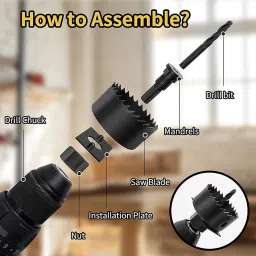 Oblivion 11 Pc Hole Saw Drill Bit Set | Wood & Metal Hole Saw Cutting Tool (19-64mm) image 3