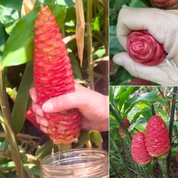 ROYAL LAND Red Shampoo Ginger Root Bulbs, Zingiber Zerumbet, Live Ginger Lily Awapuhi Kuahiwi shampoo ginger, bitter ginger pack of 5 Rhizome for Garden image 4